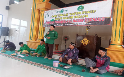 PCNU Kangean Bersama YP Al-Maarif Sidoharjo Way Panji Gelar Kegiatan Santunan Anak Yatim